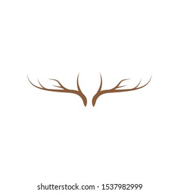 Deer antler ilustration logo vector template