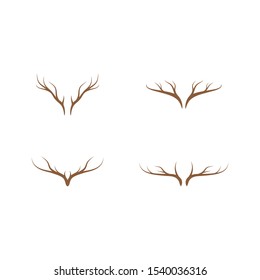 Deer antler ilustration logo vector template