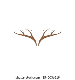 Deer antler ilustration logo vector template