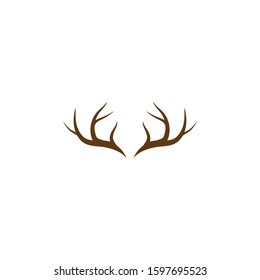 Deer antler ilustration logo vector template