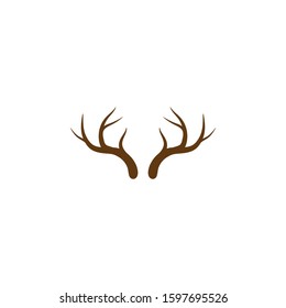 Deer antler ilustration logo vector template
