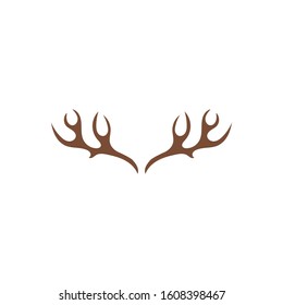 Deer antler ilustration logo vector template