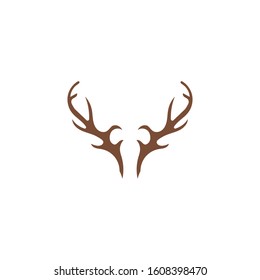 Deer antler ilustration logo vector template