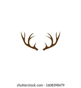 Deer antler ilustration logo vector template