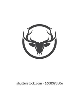 Deer antler ilustration logo vector template