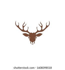 Deer antler ilustration logo vector template