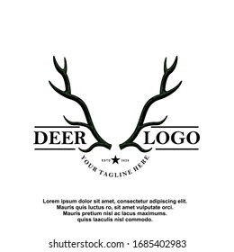 Vorlage für die Vektorillustration des Hirschantlers