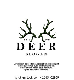 Plantilla vectorial del logotipo de ilustraciones del indicador de ciervo