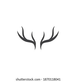 Deer antler ilustration logo vector template