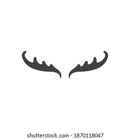 Deer antler ilustration logo vector template