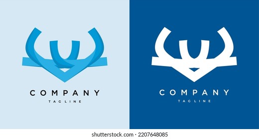 Deer Antler Logo, Animal Antler Logo. Service Company Logo