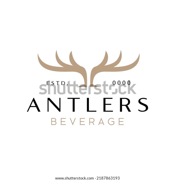 Deer antler logo and glass hidden message for\
beverage company