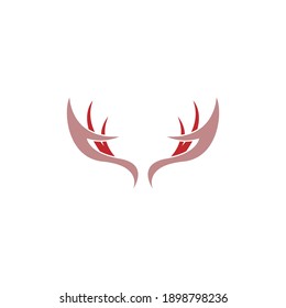 Deer Antler Logo Icon Illustration Design Vector Template