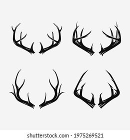 deer antler logo  icon and vector 
