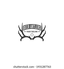 deer antler logo on white background