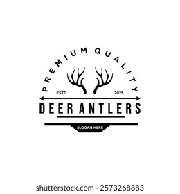 The deer antler logo is very suitable for brand or community concepts that focus on adventure and hunting