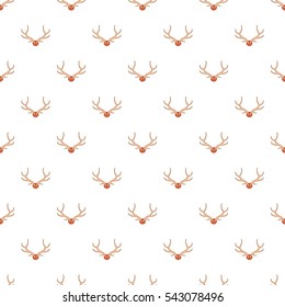Deer antler pattern. Cartoon illustration of deer antler vector pattern for web