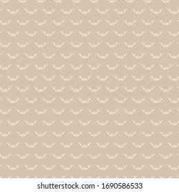 Deer antler seamless pattern. Ditzy natural brown flat color background.  Childish hand drawn animal doodle style. For woodland textile, rustic nature all over print.  Simple drawn swatch.