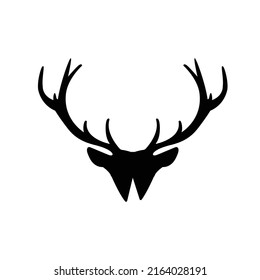 deer antler silhouette logo vector design. logo for general company