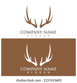 deer antler simple luxury icon vector illustration template design