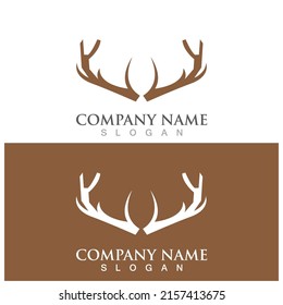 deer antler simple luxury icon vector illustration template design