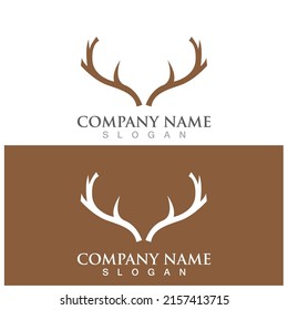 deer antler simple luxury icon vector illustration template design