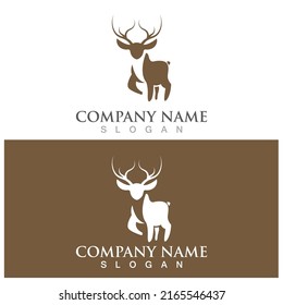 deer antler simple luxury icon vector illustration template design