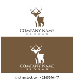 deer antler simple luxury icon vector illustration template design