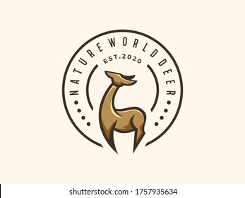Deer Antler Stag Logo Design Emblem Inspiration