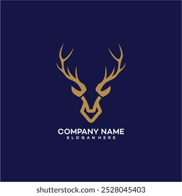 Deer antler symbol graphic design, with simple and clean shape.