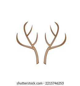 deer antler vector illustration for christmas, holiday
