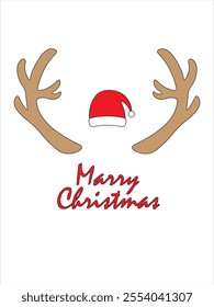 Deer Antlers at Christmas celebrations symbolize strength, agility, and agility in adapting to change, an illustration that can be used for Christmas greeting cards.