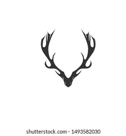 Deer antlers concept logo. Simple and elegant