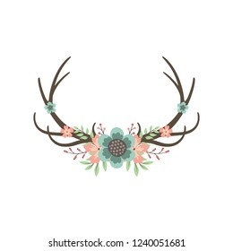 Deer antlers floral