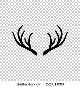 deer antlers icon design flat vector illustration