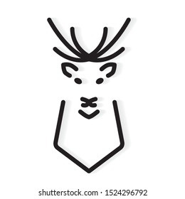 deer with antlers icon- vector illustration
