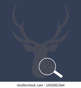 Deer antlers isolated vector design EPS10