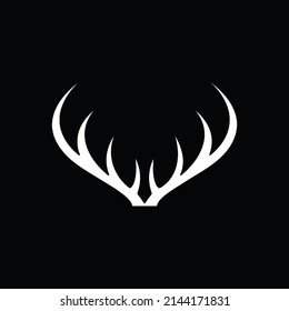 Logo-Design für Reh-Antlers, flaches Logo-Design, Illustration