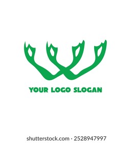 Design de logotipo Antlers de veados Ícone de vetor Emblema gráfico Ilustração