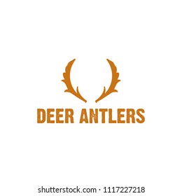 deer antlers logo illustration vector and outdoor 