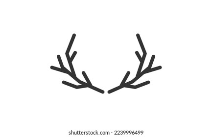 Deer Antlers Logo inspiration. Deer Antlers Logo Template Illustration Design.