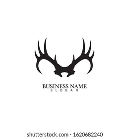 Deer Antlers Logo Template Illustration Design.