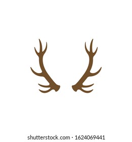 Deer Antlers Logo Template Illustration Design.