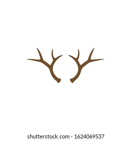 Deer Antlers Logo Template Illustration Design.