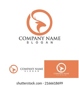 Deer Antlers Logo Template Illustration Design.