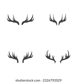 Deer Antlers Logo Template Illustration Design