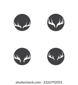 Deer Antlers Logo Template Illustration Design