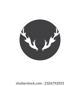 Deer Antlers Logo Template Illustration Design