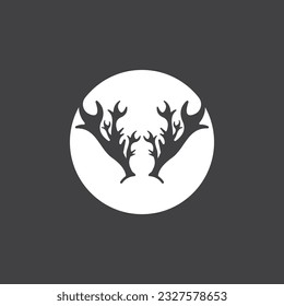 Deer Antlers Logo Template Illustration Design