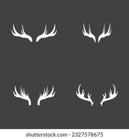 Deer Antlers Logo Template Illustration Design